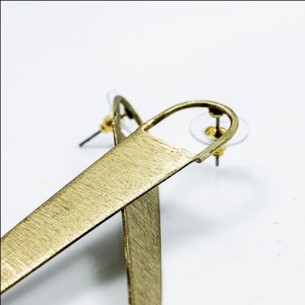 New Millard Solid Brass Drop Earrings - Picture 2 of 3